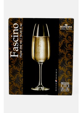 Buy Fascino Champagne Flute 6 Pcs 290ml, Transparent in UAE