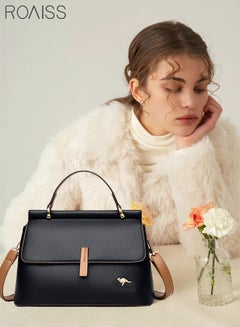 Buy Texture Shoulder Crossbody Bag Fashion Elegant Exquisite Multi-pocket Charm High-Quality Fabric Large Capacity Handbag for Women/Mother/Girl Friend Gift Black in Saudi Arabia