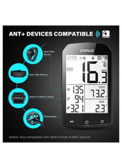 اشتري GPS Bike Computer Wireless CYCPLUS M1 Waterproof Speedometer Odometer ANT+bluetoth5.0 Cycling Bicycle Accessories في السعودية