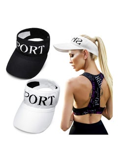 Buy Women Sunvisor, Knitted Sun Protection Hat, Men Sports Visor, Elastic Quick Drying Wide Brim for Golf Riding Beach Hiking, Women Knitted Sun Sports Visor Hat, Adjustable Sun Visor Hat in Saudi Arabia