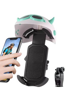 اشتري Rotatable Bike Phone Holder, Cute Ear Mini Handlebar Bracket Helmet for Phone, Anti Reflective Sun Shield Mobile Holder with Hat, Glare Blocking Helmet Phone Mount, Helmet Phone Holder for Bikes في الامارات