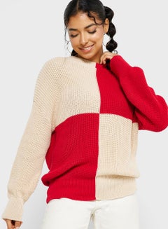 Buy Colorblock Crew Neck Sweater in UAE