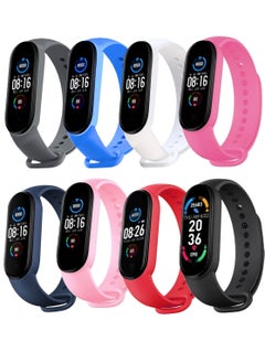 Buy Xiaomi Silicone Band 5/6/7 Multi-color bracelet eight pieces in Saudi Arabia