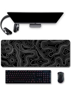 Buy Topographic Contour Gaming Mouse Pad, Large Gaming Mouse Pad, Waterproof Topographic Mouse Pad with Non-slip Rubber Base for Gaming, Office in UAE