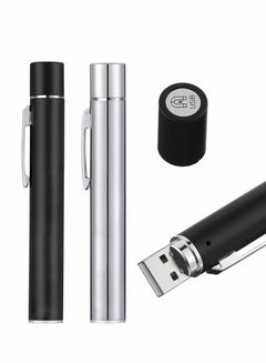 Buy Pen Torch Reusable, 2 PCS Diagnostic Medical Penlight USB Rechargeable LED Pen Ligh for Nurses Students Doctors, Mini Flashlight with 2 LED Sources, Magnetic Cap, Pocket Clip in UAE