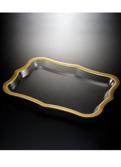 اشتري Acrylic Traditional Tray Golden Rim 60 cm في الامارات