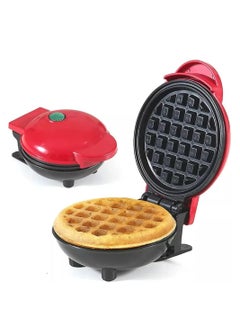 Buy Mini Waffle Maker - 4” Waffle Mold, Nonstick Waffle Iron with Quick Heat-Up, Nonstick Surface - Perfect Mini Waffle Maker for Kids and Families, Just Add Batter (Red) in UAE