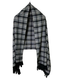 Buy Plaid Check/Carreau/Stripe Pattern Winter Scarf/Shawl/Wrap/Keffiyeh/Headscarf/Blanket For Men & Women - XLarge Size 75x200cm - P06 Grey in Egypt