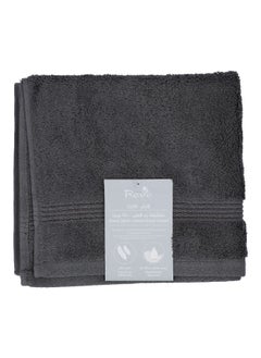 Buy Pima Luxurious Cotton Highly Absorbent Hand Towel Dark Grey 50 x 90 cm in Saudi Arabia