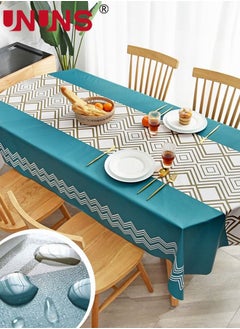 Buy Waterproof PVC Tablecloth,Rectangle Wipeable Oil Proof Spill Proof Table Cloth,Geometry Pattern Table Cover Protector For Kitchen Picnic Outdoor Indoor,140x200cm in UAE