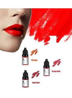 Buy 3 Color Pigment Set For Lip Gloss Permanent Makeup PMU Pigment Ink Microblading Supplies For Lip Tattoo Machine Liquid Lipstick Waterproof Long Lasting Professional Pigment 5ml*3 in Saudi Arabia