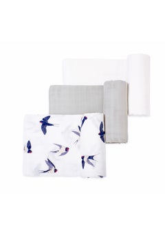 Buy Set of 3 Organic Bamboo Swaddle The Swallow in UAE