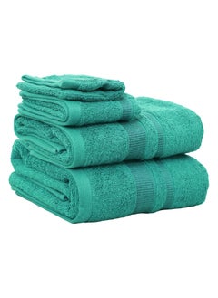 Buy 4 Piece Towel Set 550 GSM Quick Dry Highly Absorbent Thick Soft Hotel Quality in UAE