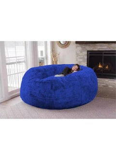 Buy Bean Bag Chair Cover(Cover Only No Filler) Oversized Soft Fluffy PV Velvet Lazy Sofa Bed Cover in UAE