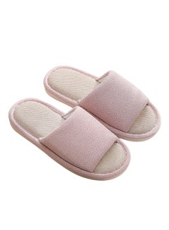 Buy Cozy Linen Slippers Fabric Slippers Indoor and Outdoor Slippers Non-Slip Four Seasons Soft Bottom Slippers Couple Slippers Men and Women Slippers Breathable and Comfortable House Shoes in Saudi Arabia