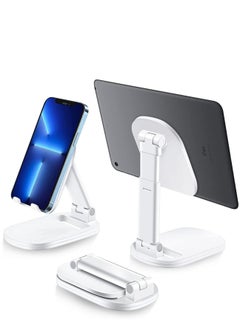 Buy Foldable Cell Phone Stand, Adjustable phone Holder ortable Cellphone Cradle Desktop Cradle bracket Compatible with iPhone 14 13 12 Pro Max Mini and mobile phone in Saudi Arabia