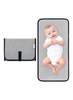 اشتري Baby Portable Changing Pad, Diaper Bag, Travel Mat Station, Grey Compact في الامارات