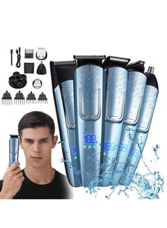 Buy Cordless Hair Clipper, 5 in 1 Multifunctional Barber Clipper with LED Display, Beard Trimmer Haircut Grooming Set Rechargeable Hair Cutting Kit with Razor Shaver Nose Trimmer Guide Combs in UAE