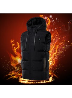 Buy Winter Smart USB Heated Vest Seven-Zone Heating Zone 7 Black in UAE