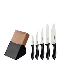 Buy Affilata 6 Pieces Knife Set with Stainless Steel Blade and Black Polypropylene Handle in UAE