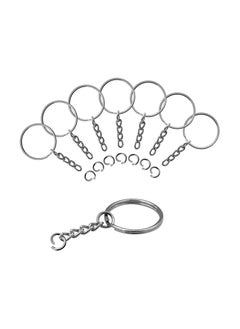 Buy Keychain Ring, Key Ring with Chain and Jump Rings 1 Inch Small Size Metal Steel Split Key Rings Keychain Parts with Open Jump Ring Connector for Home and Crafts, 90 Pack in UAE