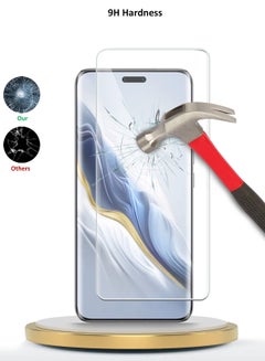 Buy Premium Curved Edges UV Full Glue Full Cover Tempered Glass Screen Protector For Honor Magic6 Pro 5G 2024 Clear in UAE