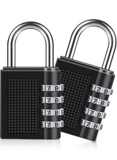 اشتري 2 Pack 4 Digit Combination Padlock for Schools, Gyms, Lockers, Cabinets, Toolboxes, Fences, and Parking Lots في الامارات