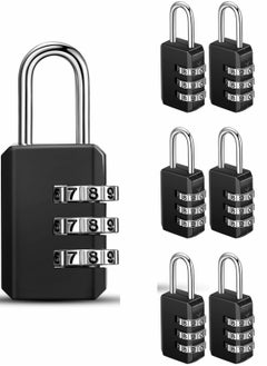 Buy Locks Travel, Combination Lock, Bag Lock, 6 Pack, 3 Digit Combination Padlock for Traveling Toolbox School Gym Door Locker Suitcases Employee Hasp Storage in Saudi Arabia