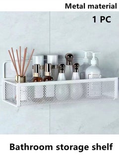 Buy 1-Piece Bathroom Organizer/Bathroom Storage Shelf White 33 x 13 x 11 Centimeter in UAE