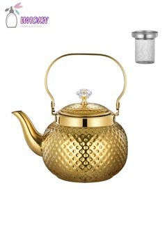 Buy WAOKN Hammer-grained Teapot With Strainer For Heating，Stainless Steel Kettle in Saudi Arabia