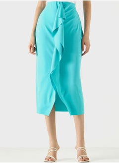 اشتري Ruffle High Waist Skirt في الامارات