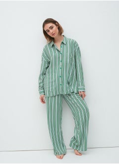 Buy Striped Wide Leg Pyjama in UAE