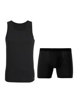 Buy Boxer Style Shirt + Underpants Set Size XL - Black in Saudi Arabia