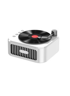 اشتري Imitated Vinyl Record Player Bluetooth, Bluetooth Speaker, Portable Mini Music Player, Vintage Rotatable Disk Speaker, for Room Decor, Bedroom Birthday Vintage Gifts (White) في الامارات