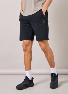 Buy Solid Knit Shorts with Side Pocket in Saudi Arabia