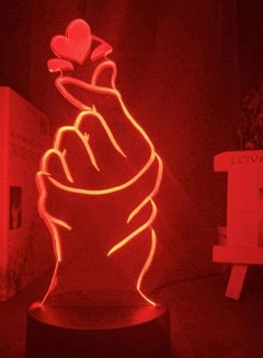 Buy 3D Illusion Lamp LED Multicolor Night Light Finger Heart for Home Decoration Color Changing Touch Sensor Cool Birthday Gift Table Lamp Children s Sleep Lamp in UAE