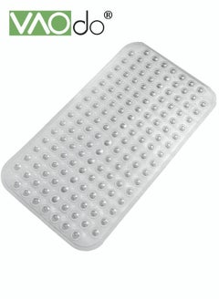 اشتري Large Non-slip Bath Mat Bathtub Shower Mat Pvc Non-slip Bath Mat with Suction Cup Bath Mat Grey 40*88CM في السعودية