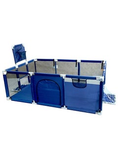 Buy Large Toddler Foldable Safety Baby Playpen with Football Net and Basketball Hoop in UAE