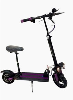 Buy Electric Scooter E10 3 lights Upgraded Version 65KM Battery 48W Motor 1200W Extra Smooth Purple in UAE