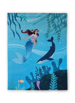 Buy Mermaid Printed Rug, Multicolour - 120x160 cm in UAE