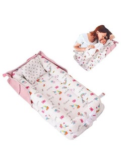 Buy Baby Lounger Portable Newborn Bassinet Foldable Baby Nest Comfort for Sleeping Resistant Washable Cover Baby Bed in UAE