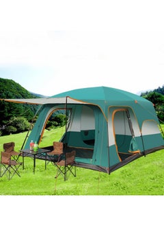 Buy Portable Camping Tent,Waterproof Large Outdoor Tent for 8-12 People,Two Bedroom, One Living Room Tent with Storage Pockets, Sunproof and Rainproof Camping Tent, UPF 50+ UV Protection Wind Resistant Tent in Saudi Arabia