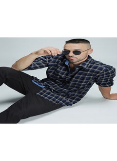 اشتري Standard Checked Cotton Spread Collar Curved Casual Shirt في الامارات