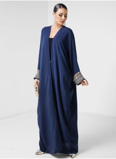 Buy Embellished V-Neck Abaya in Saudi Arabia