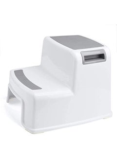 Buy Dual Height Step Stool for Kids Toddler  Stool for Potty Training and Use in the Bathroom or Kitchen Versatile Two Step Design for Growing Children Soft Grip Steps Provide white in UAE