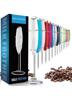 Buy Milk Frother Handheld With a special stainless steel holder Foam Maker for Lattes Whisk Drink Mixer for Coffee Mini Foamer for Cappuccino Frappe Matcha And Hot Chocolate in UAE