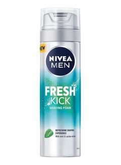 Buy Nivea Men Fresh Kick Mint & Cactus Water Shaving Foam 200ml in UAE