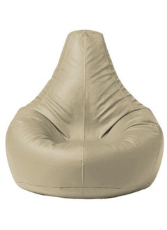 Buy Faux Leather Tear Drop Recliner Bean Bag with Filling Cream in UAE