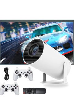 اشتري Mini Projector with Controller: 1080P Resolution, 64GB Storage, and WiFi 6 Support في الامارات