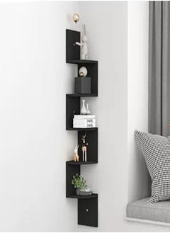 Buy Wall Mounted Floating Shelf Wood Decorative Rack 20 x 20 x 125 cm in UAE